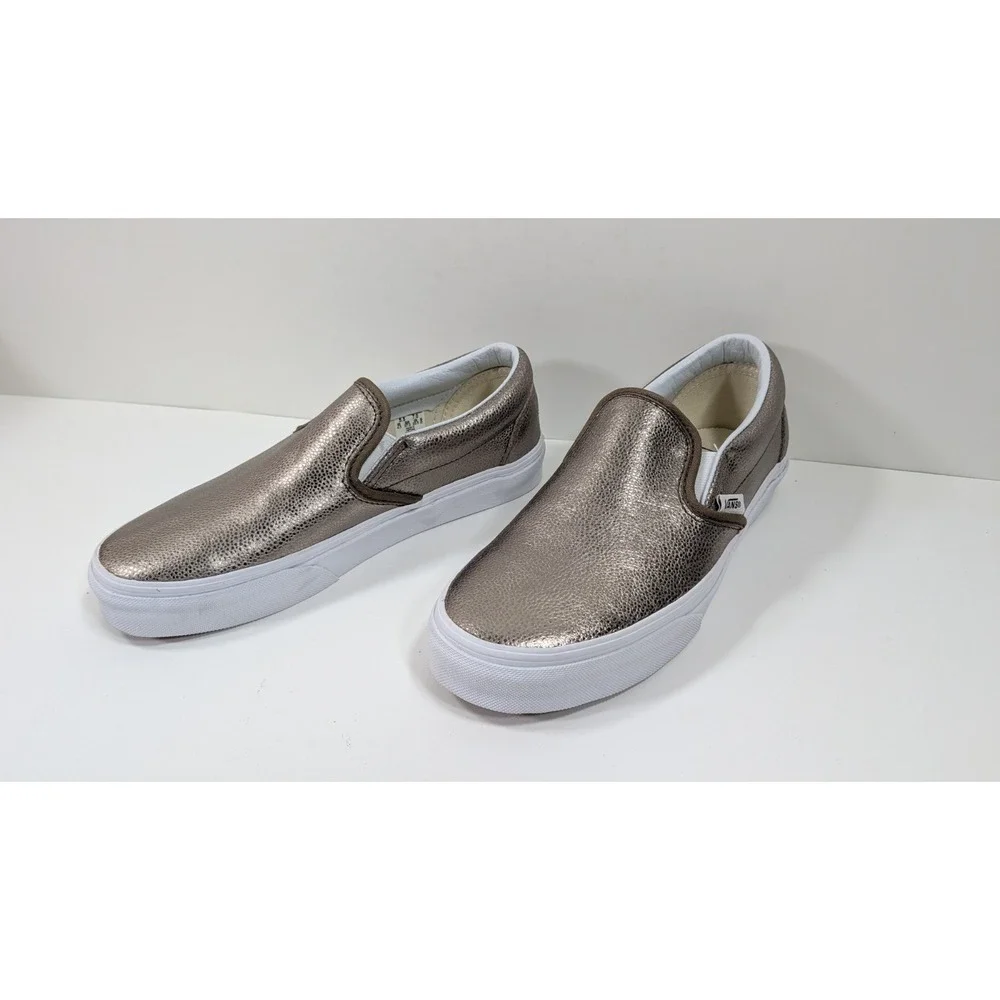 VANS CLASSIC SLIP-ON METALLIC Brown SNEAKER Men 5.5 Women 7